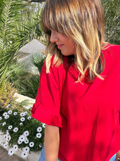 Camiseta rojo cherry 🍒