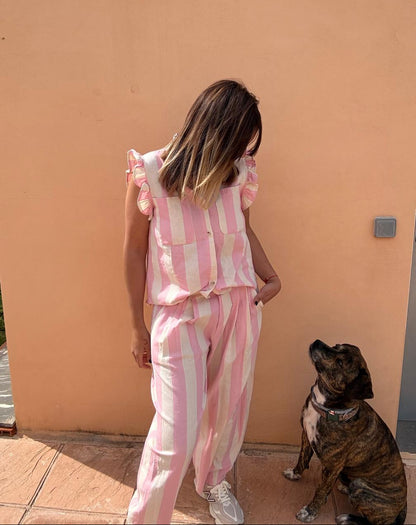 Conjunto fresa y nata